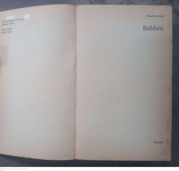 Babbitt — Sinclair Lewis secondhand book