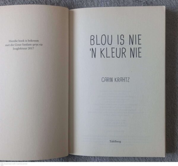 Blou Is Nie ‘n Kleur Nie — Carin Krahtz secondhand book