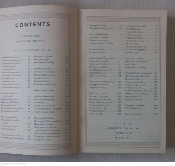 The Book Of Phobias And Manias — Kate Summerscale secondhand book