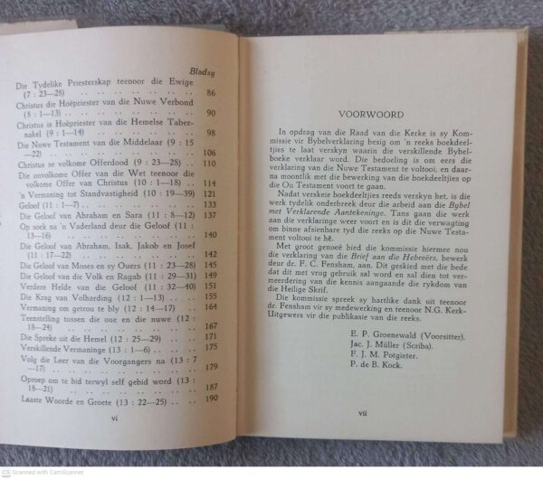 Die Brief Aan Die Hebreërs — F. C. Fensham secondhand book