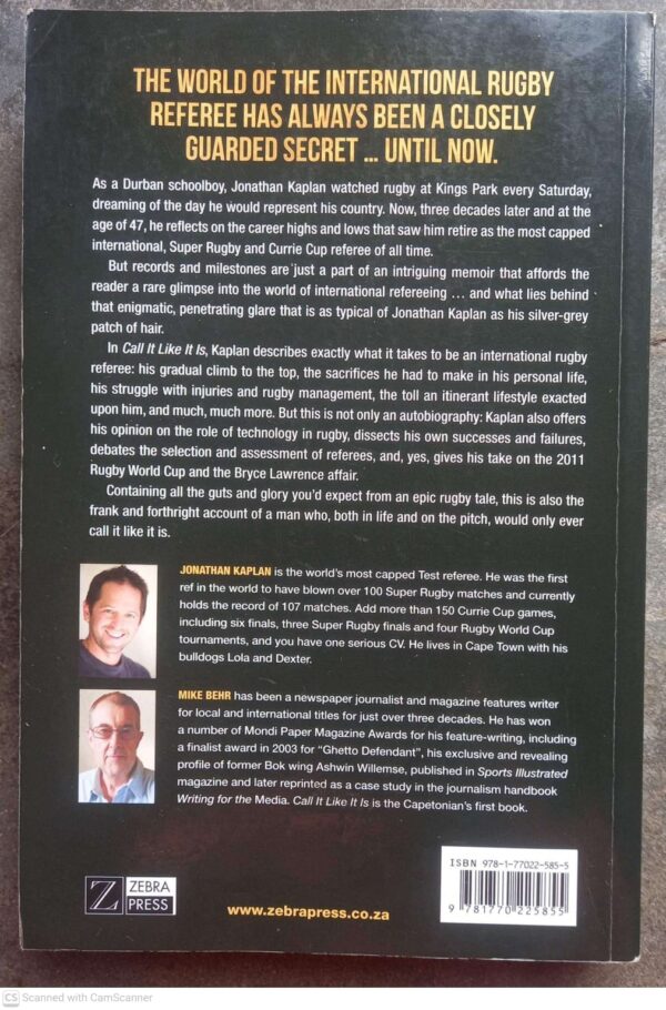 Call It Like It Is: The Jonathan Kaplan Story — Mike Behr secondhand book