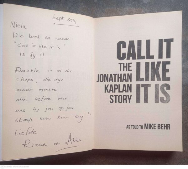 Call It Like It Is: The Jonathan Kaplan Story — Mike Behr secondhand book