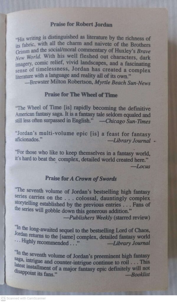 Wheel Of Time: A Crown Of Swords — Robert Jordan secondhand book