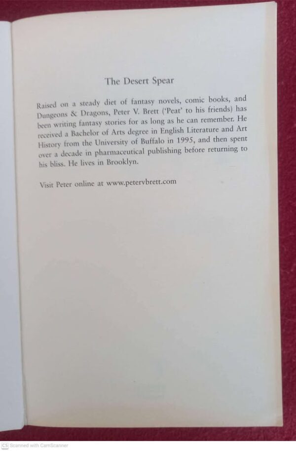 The Desert Spear — Peter V. Brett secondhand book