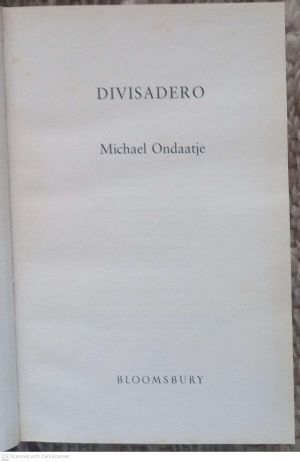 Divisadero — Michael Ondaatje secondhand book