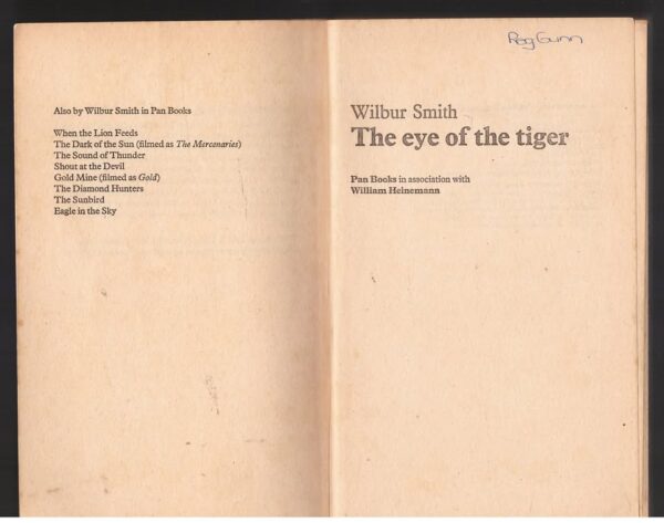 The Eye Of The Tiger — Wilbur Smith secondhand book