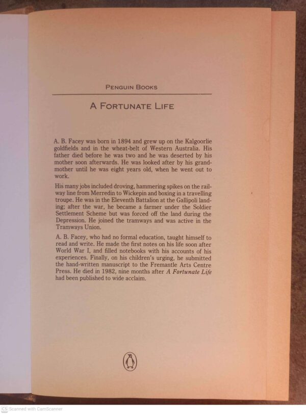 A Fortunate Life — A. B. Facey secondhand book