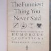 Funniest Thing You Never Said — Rosemarie Jarski secondhand book