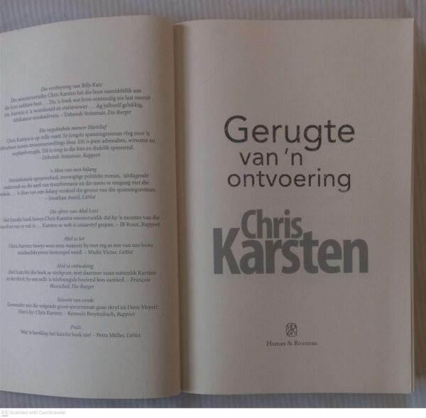 Gerugte Van ‘n Ontvoering — Chris Karsten secondhand book