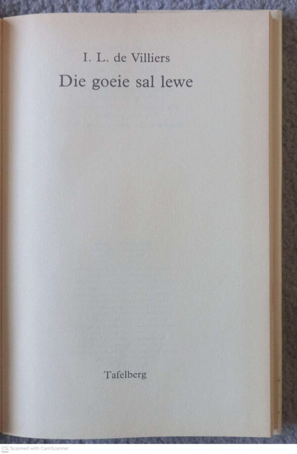 Die Goeie Sal Lewe — I. L. De Villiers secondhand book