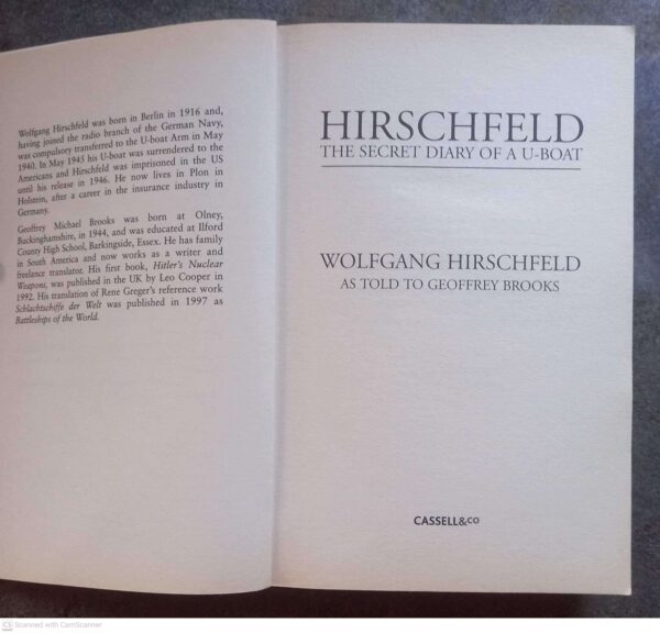 Hirschfeld4 Hirschfeld: The Secret Diary Of A U-Boat — Wolfgang Hirschfeld secondhand book