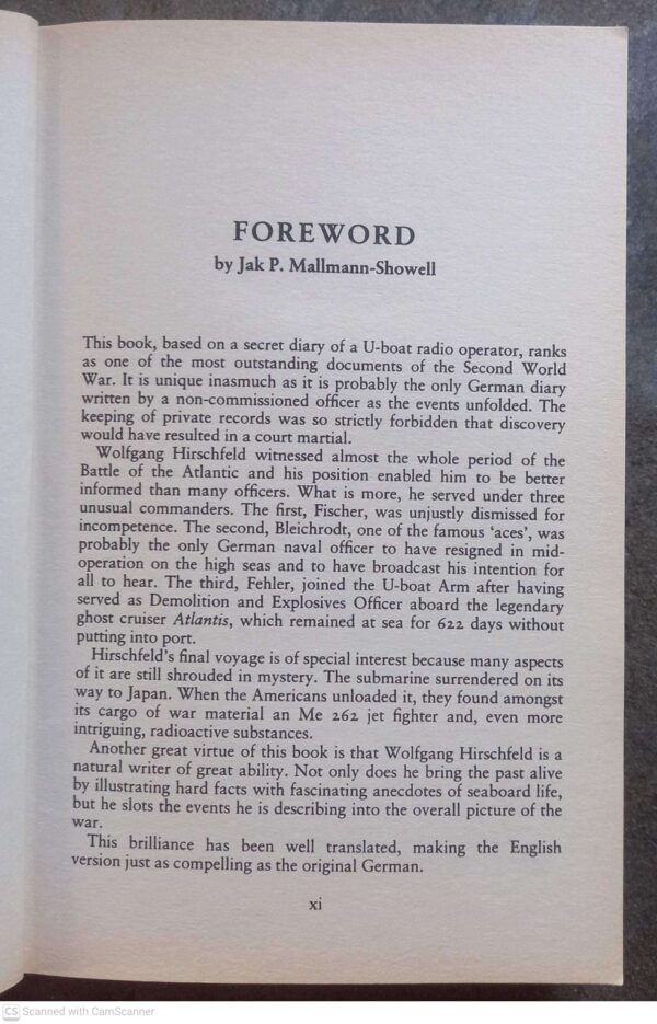 Hirschfeld6 Hirschfeld: The Secret Diary Of A U-Boat — Wolfgang Hirschfeld secondhand book