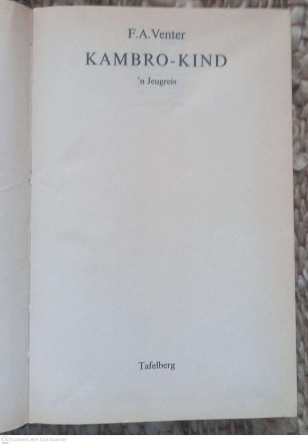 Kambrokind — F. A. Venter secondhand book