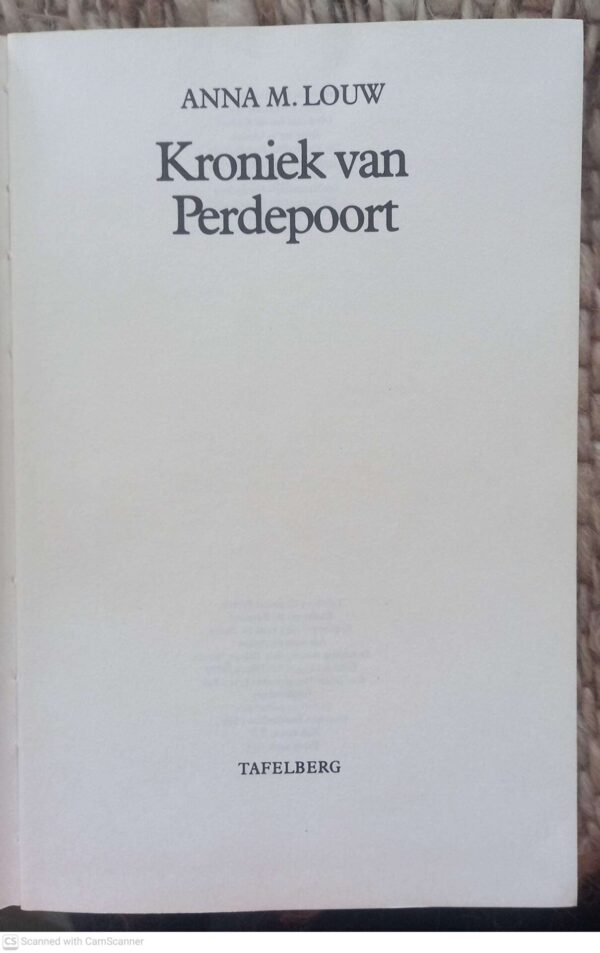 Kroniek Van Perdepoort – Anna M. Louw secondhand book