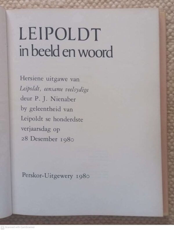 Leipoldt In Beeld En Woord — P. J. Nienaber secondhand book