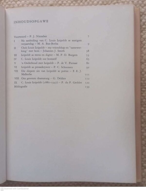Leipoldt In Beeld En Woord — P. J. Nienaber secondhand book