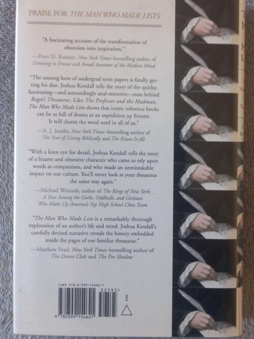 The Man Who Made Lists — Joshua Kendall secondhand book