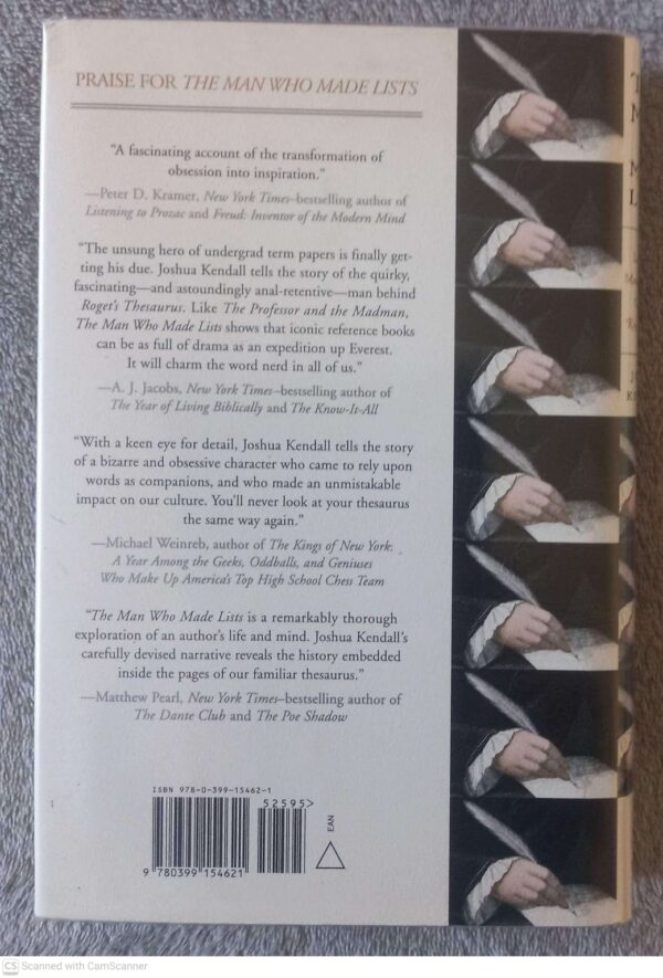 The Man Who Made Lists — Joshua Kendall secondhand book
