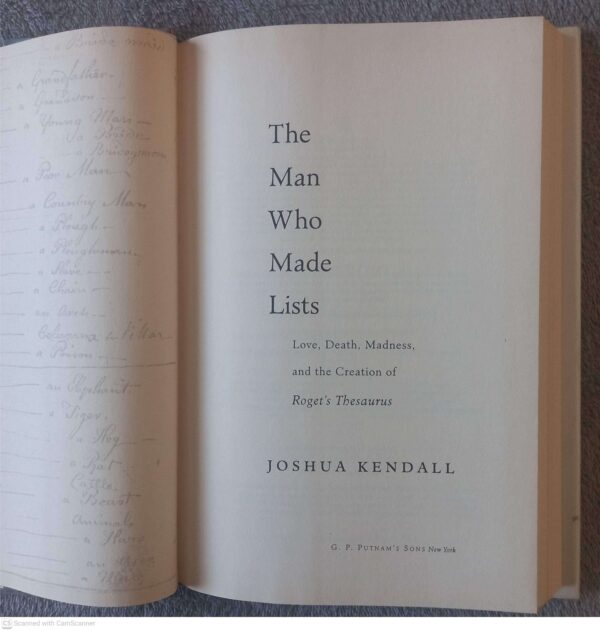 The Man Who Made Lists — Joshua Kendall secondhand book