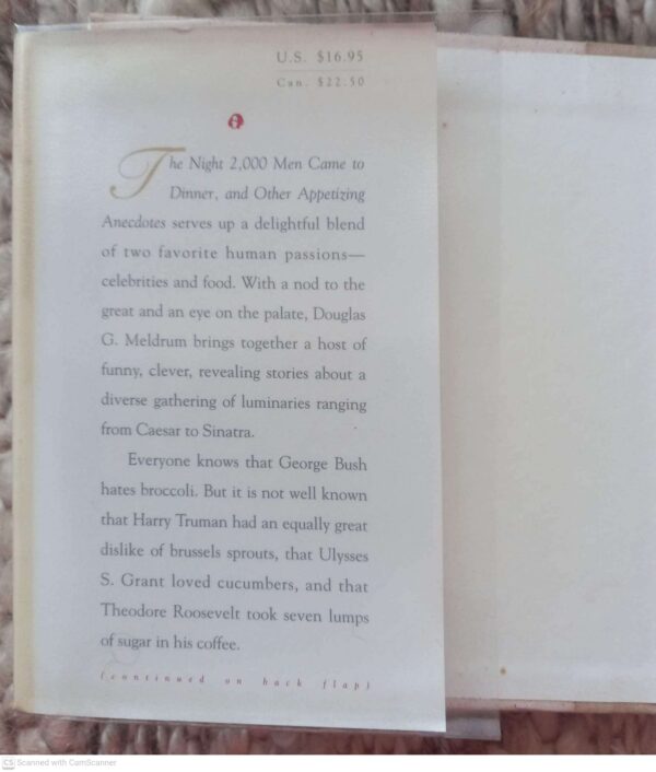 The Night 2000 Men Came To Dinner And Other Appetizing Anecdotes — Douglas G. Meldrum secondhand book