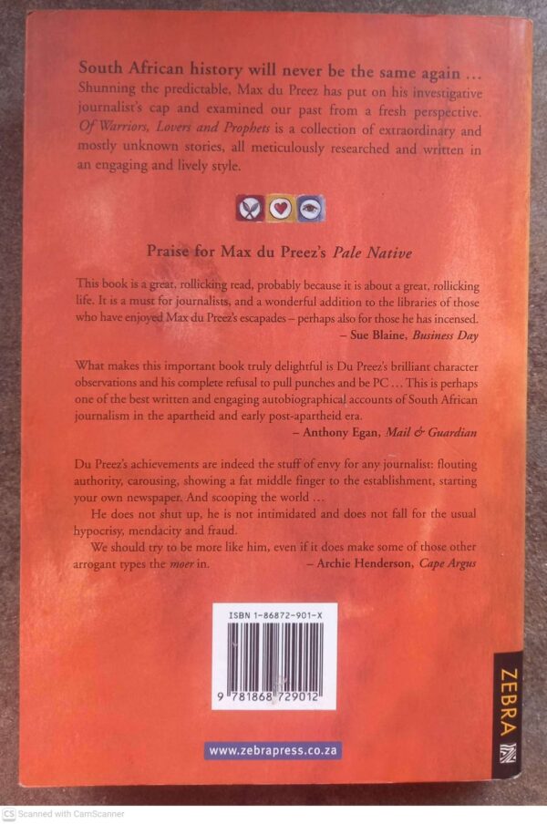 Of Warriors, Lovers And Prophets — Max Du Preez secondhand book