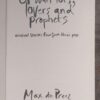 Of Warriors, Lovers And Prophets — Max Du Preez secondhand book