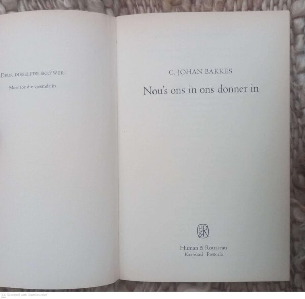 Ons in Ons Donner In3 Nou’s Ons In Ons Donner In — C. Johan Bakkes secondhand book