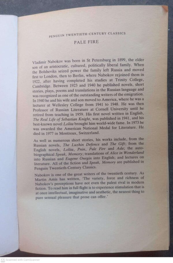 Pale Fire — Vladimir Nabokov secondhand book