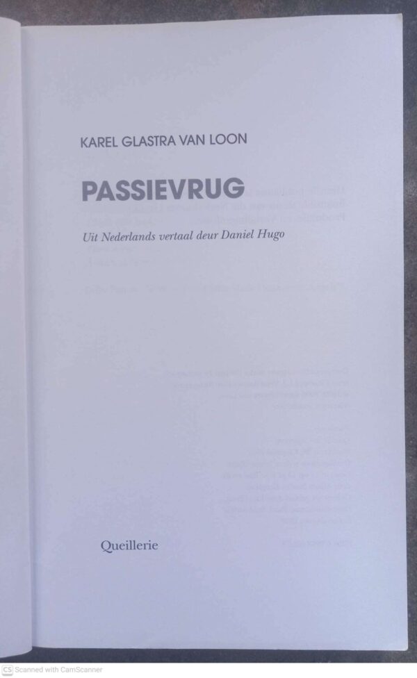 Passievrug — Karel Glastra Van Loon secondhand book