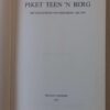Piket Teen ‘n Berg: Die Geskiedenis Van Piketberg 1660-1970 — W. A. Burger secondhand book
