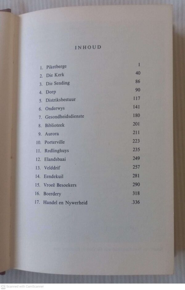 Piket Teen ‘n Berg: Die Geskiedenis Van Piketberg 1660-1970 — W. A. Burger secondhand book