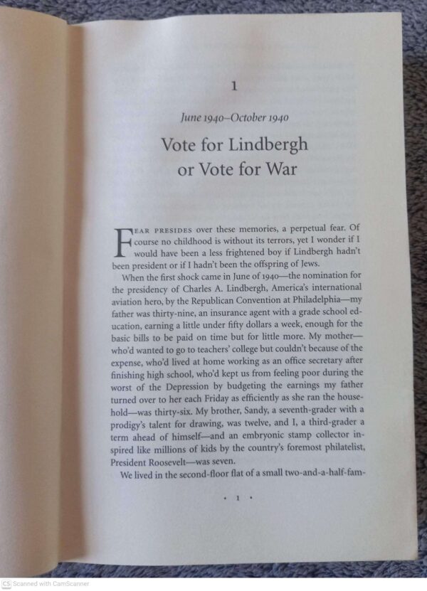 The Plot Against America — Philip Roth secondhand book