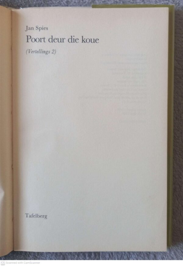 Poort Deur Die Koue (Vertellings 2) — Jan Spies secondhand book