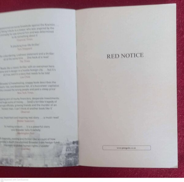 Red Notice — Bill Browder secondhand book