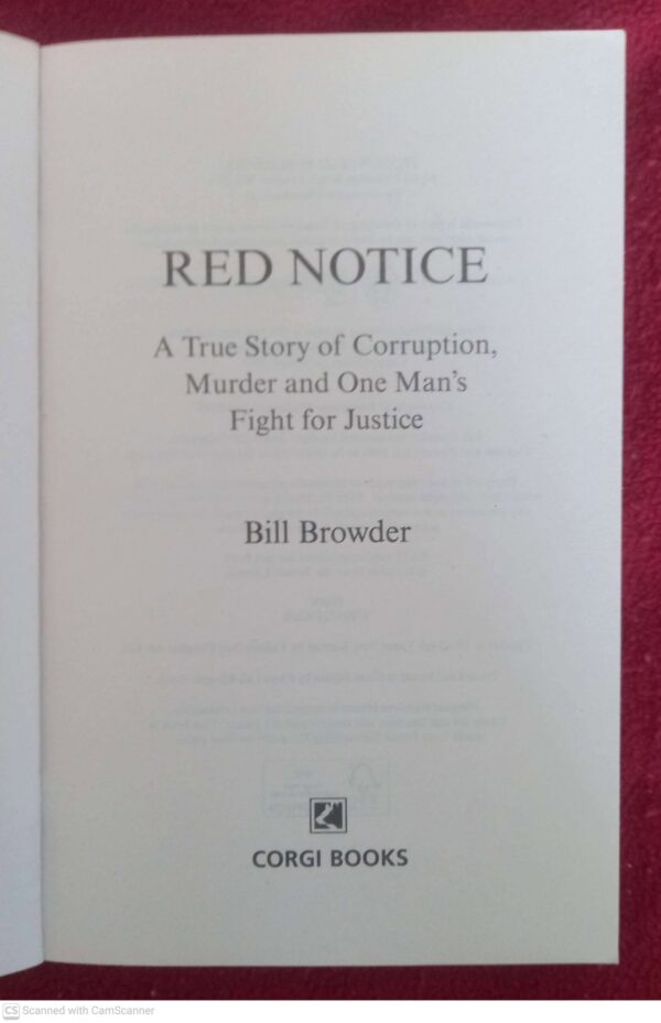 Red Notice — Bill Browder secondhand book