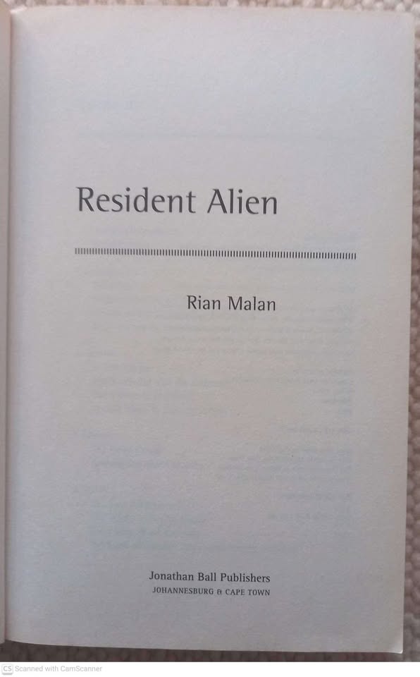 Resident Alien — Rian Malan secondhand book