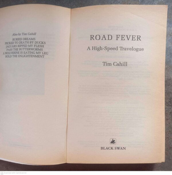 Road Fever: A High-Speed Travelogue — Tim Cahill secondhand book