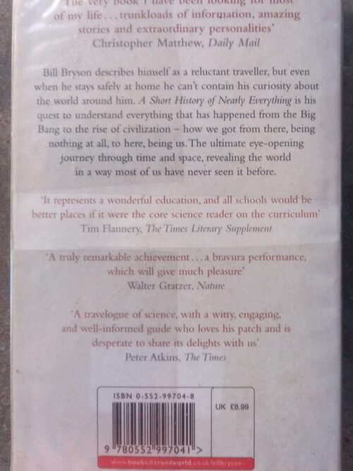 A Short History Of Nearly Everything — Bill Bryson secondhand book