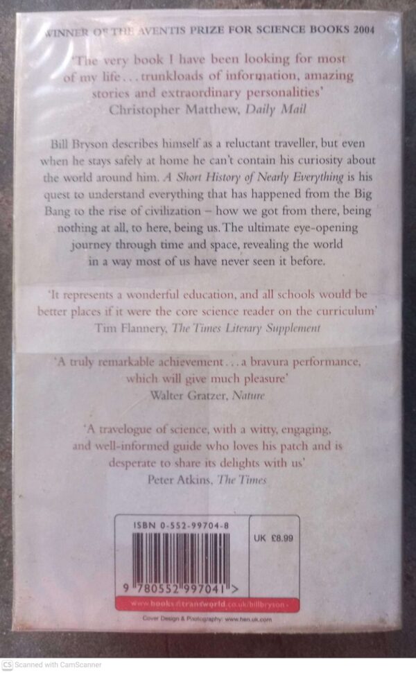 Short History of Nearly Everything2 A Short History Of Nearly Everything — Bill Bryson secondhand book