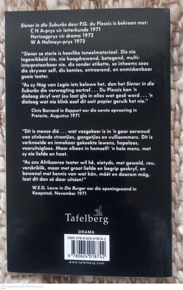 Siener In Die Suburbs: ‘n Spel In Drie Bedrywe — P. G. Du Plessis secondhand book