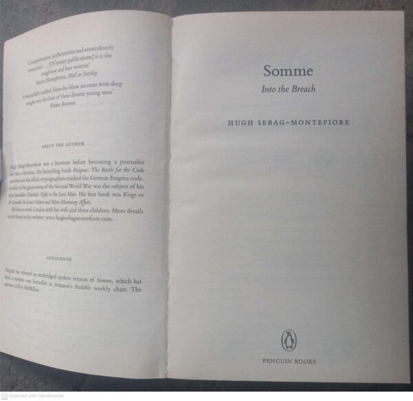 Somme4 Somme: Into The Breach — Hugh Sebag-Montefiore secondhand book
