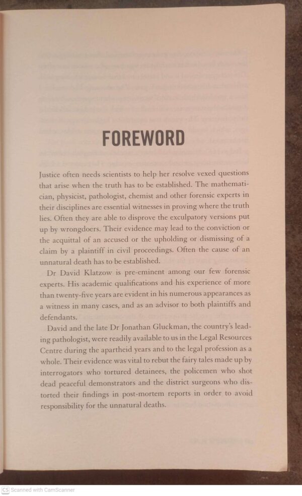 Steeped In Blood — David Klatzow, Sylvia Walker secondhand book