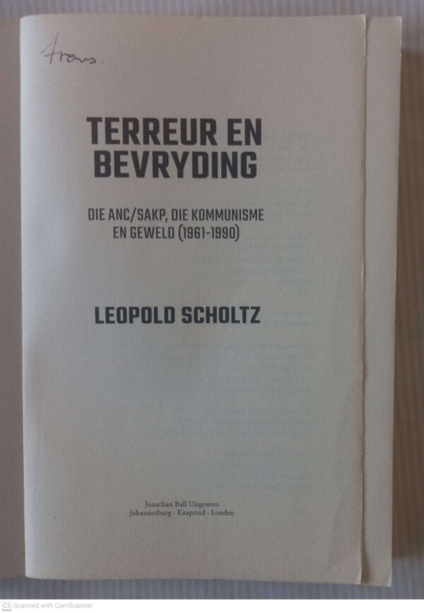Terreur En Bevryding — Leopold Scholtz secondhand book