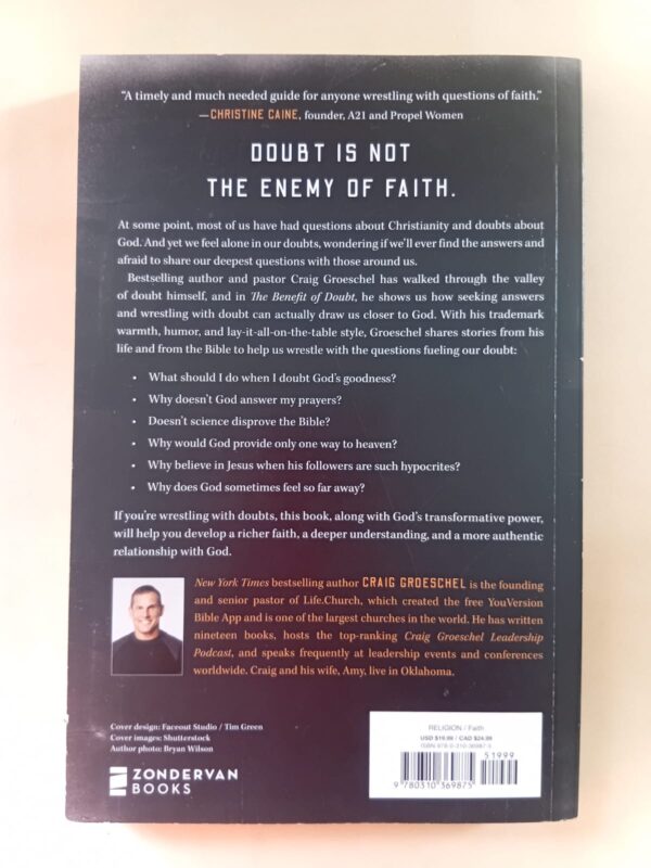 The Benefit of Doubt - Craig Groeschel (4) The Benefit Of Doubt – Craig Groeschel secondhand book