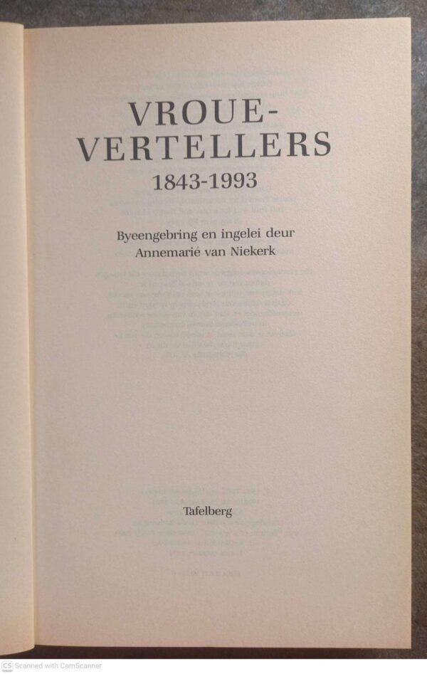 Vrouevertellers: 1843-1993 — Annemarié Van Niekerk secondhand book