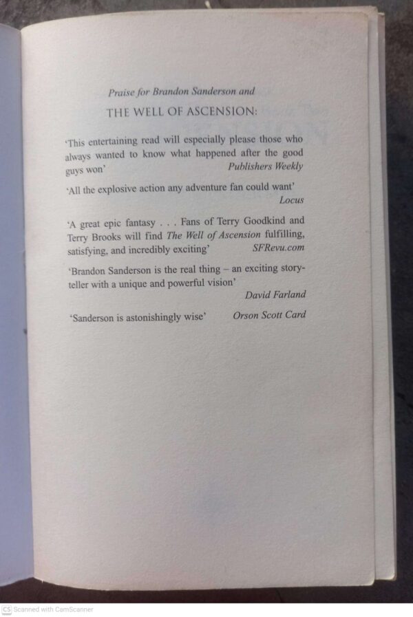 The Well Of Ascension — Brandon Sanderson secondhand book