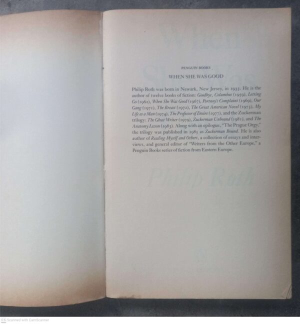 When She Was Good — Philip Roth secondhand book