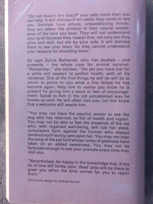 When Your Animal Dies — Sylvia Barbanell secondhand book