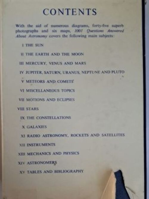 1001 Questions Answered About Astronomy – James S. Pickering secondhand book