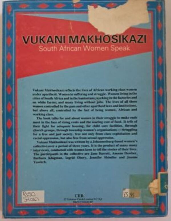Vukani Makhosikazi: South African Women Speak – Jane Barrett Et Al secondhand book